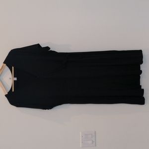 Black faux wrap dress